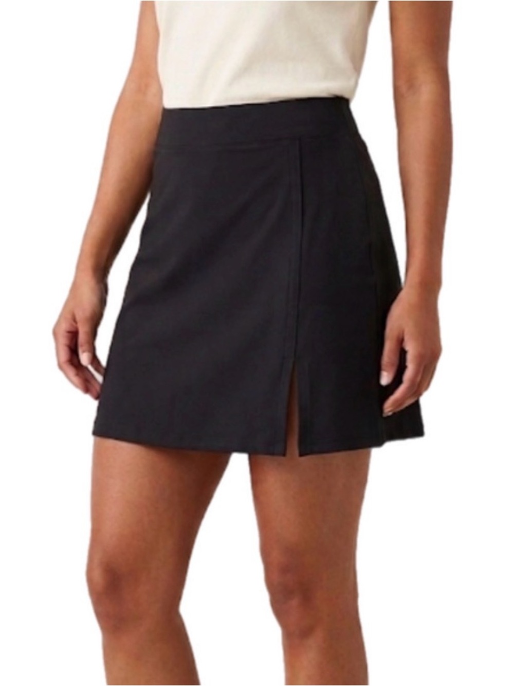 NWT S/P Small Petite 89th & Madison Black Skort Short Skirt Activewear Sporty